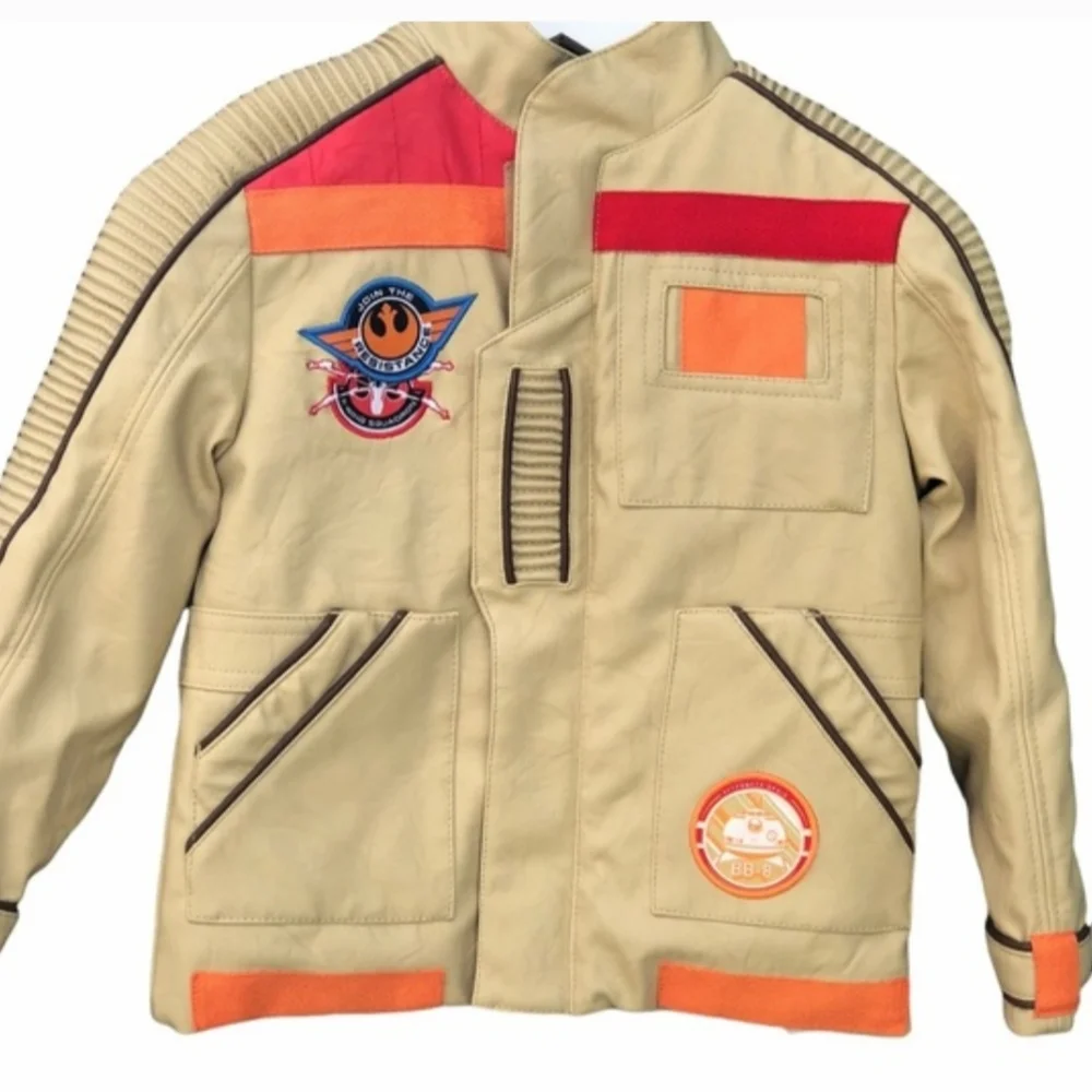 Disney Store Star Wars Youth Faux Leather Finn Pilot Jacket (A1)